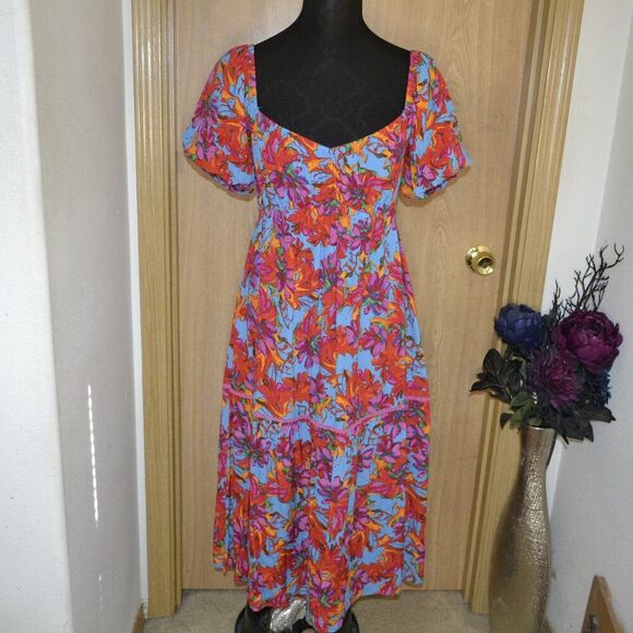 Lost + Wonder Hydra Springs Tropical Floral Vacation Beachy Island Dress - Picture 14 of 14